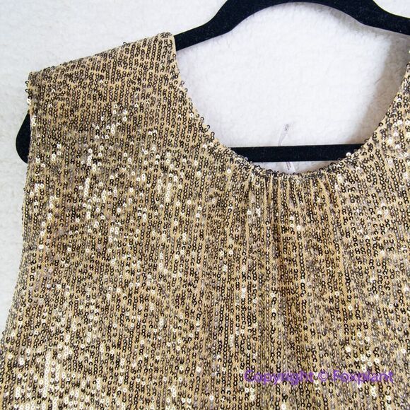New! Free People  Lost In Your Light Sequin Tie Front Women's Top, size‎ XL - Picture 11 of 14